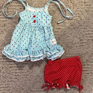 Adorable Kids Matching Set in Blue and Red